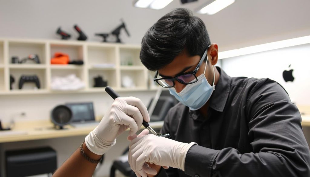 iFix India technician performing iWatch repair in Bangalore service center