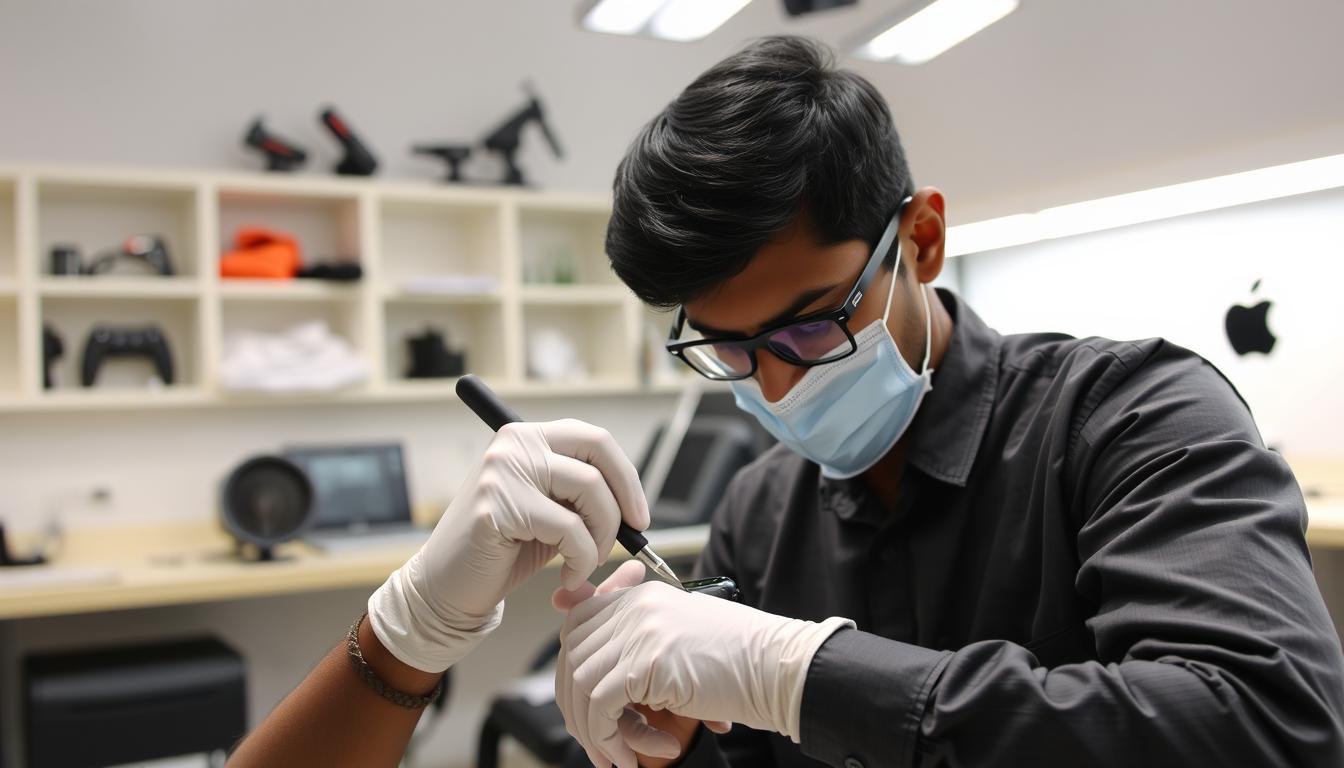 iFix India technician performing iWatch repair in Bangalore service center