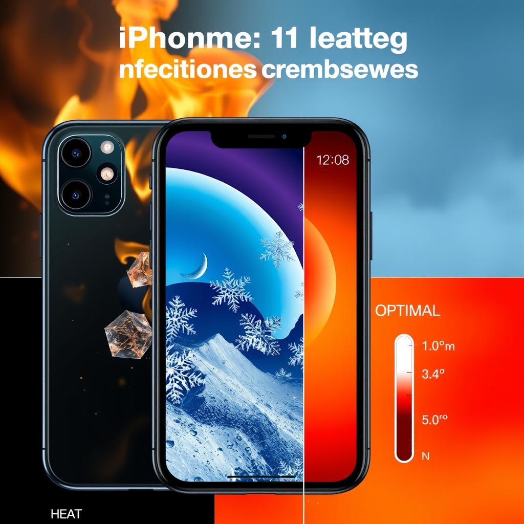iPhone 11 in various environmental conditions affecting battery