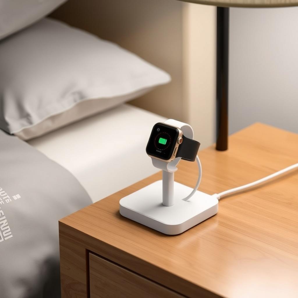 Apple Watch charging stand with surge protection