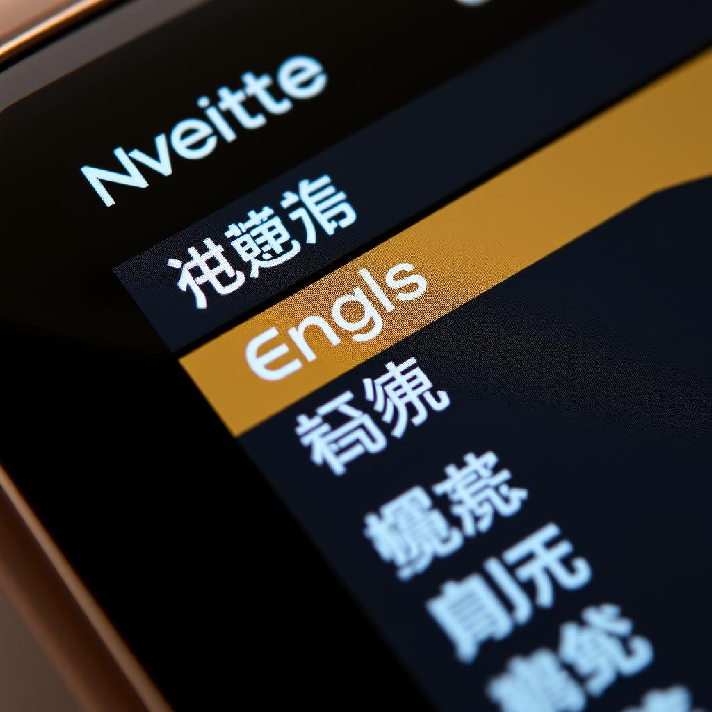 Apple Watch language selection screen showing English option