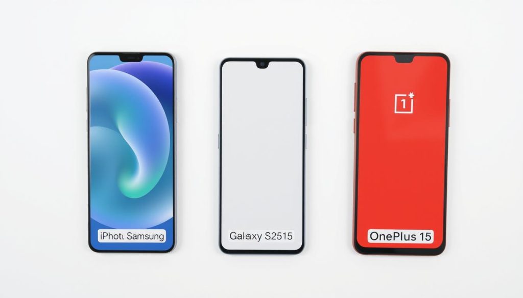 iPhone 17 compared side-by-side with Samsung Galaxy S25 and OnePlus 13 iPhone 17 compared side-by-side with Samsung Galaxy S25 and OnePlus 13