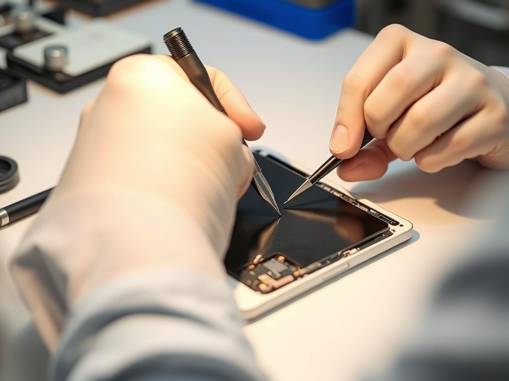 iPad Mini screen being replaced by technician showing iPad screen replacement cost factors