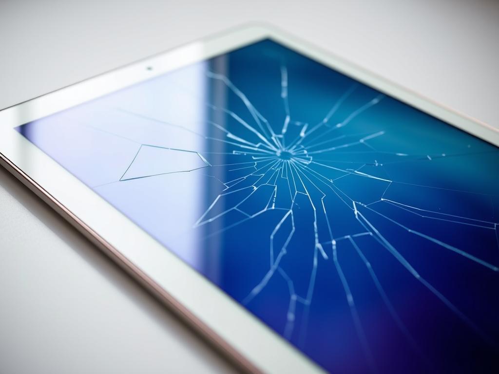 iPad with cracked screen and display issues showing need for iPad screen replacement iPad with cracked screen and display issues showing need for iPad screen replacement