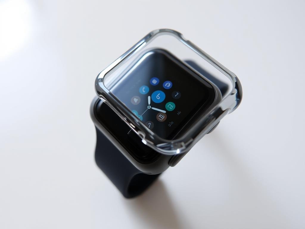 Apple Watch with protective case and screen protector in India