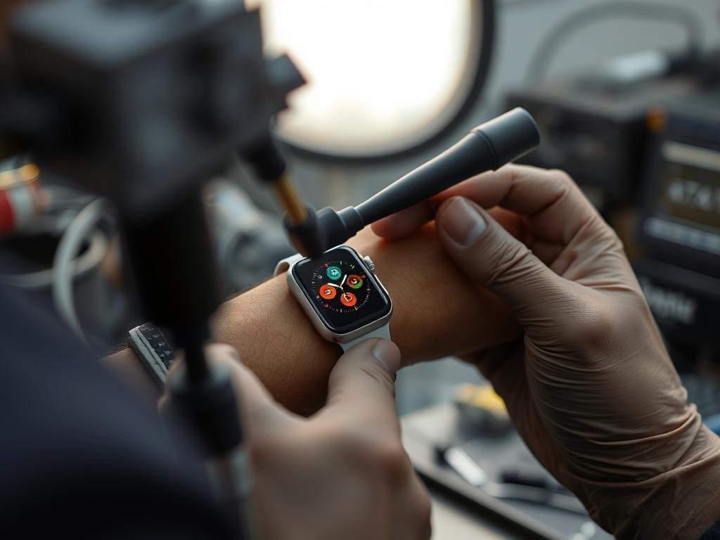 Quality testing of repaired Apple Watch in India