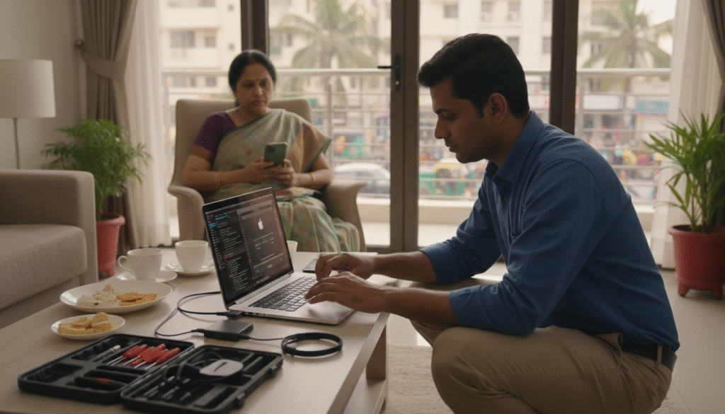 MacBook macOS software problems being fixed at customer location in Bangalore MacBook macOS software problems being fixed at customer location in Bangalore