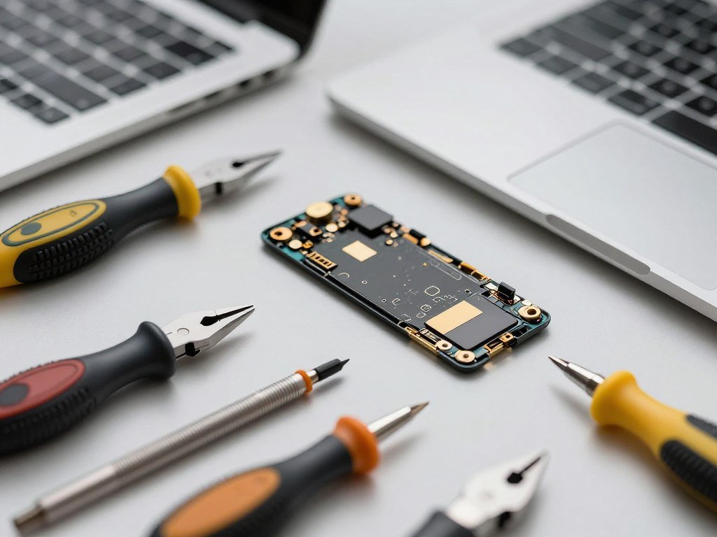 Specialized tools for MacBook repair showing Apple expertise